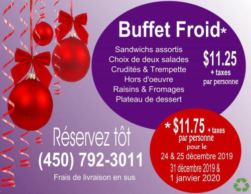 Buffet froid du temps des fêtes